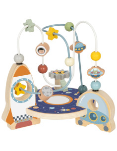 TOOKY TOY medinis raketų variklio kilpų labirintas