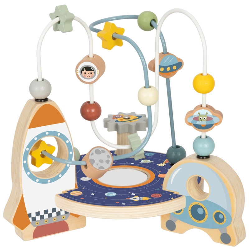 TOOKY TOY medinis raketų variklio kilpų labirintas