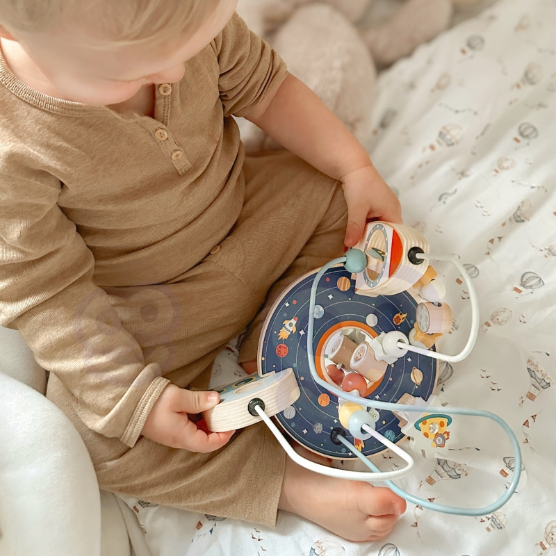 TOOKY TOY medinis raketų variklio kilpų labirintas
