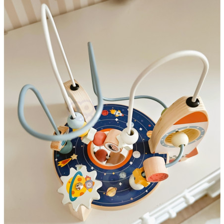 TOOKY TOY medinis raketų variklio kilpų labirintas TOOKY TOY medinis raketų variklio kilpų labirintas