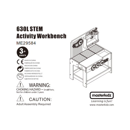 Мастерская MASTERKIDZ из дерева Монтессори STEM с инструментами