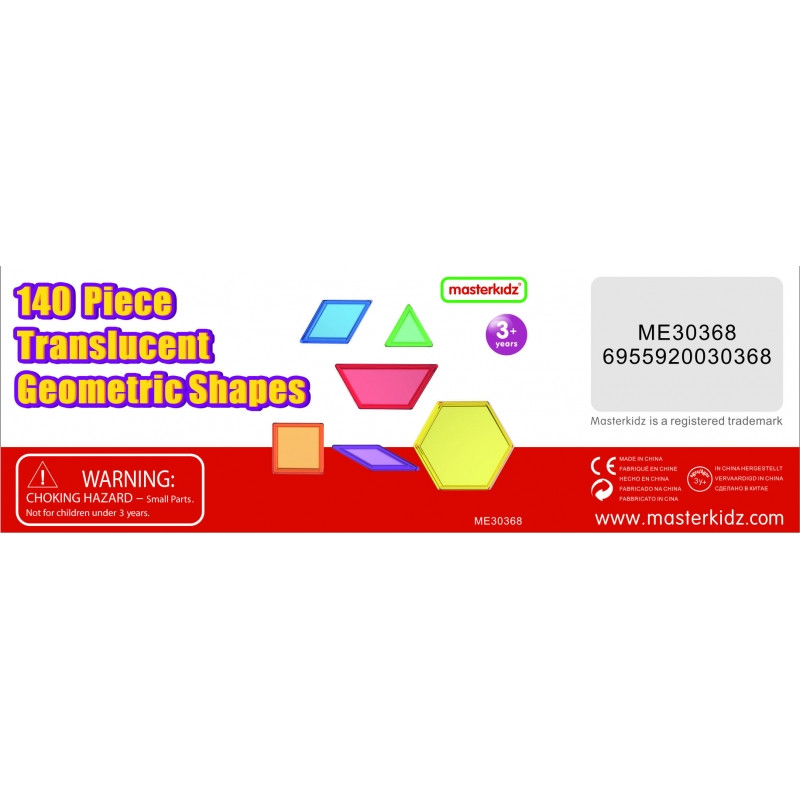 MASTERKIDZ Montessori Tangram Mosaic Blocks Set 140 pcs.