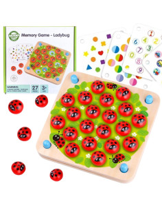WOOPIE GREEN Деревянная развивающая игра для развития памяти "Божья коровка"
