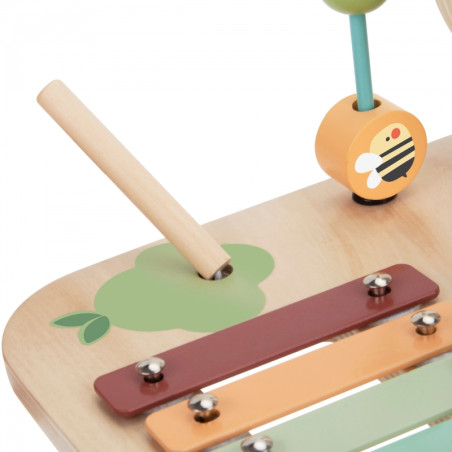WOOPIE GREEN medinis edukacinis muzikinis sensorinis labirinto stalas 5in1 WOOPIE GREEN medinis edukacinis muzikinis sensorinis labirinto stalas 5in1
