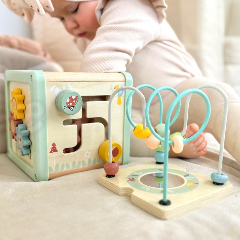 WOOPIE GREEN Деревянный куб для занятий, многофункциональный образовательный сортировщик