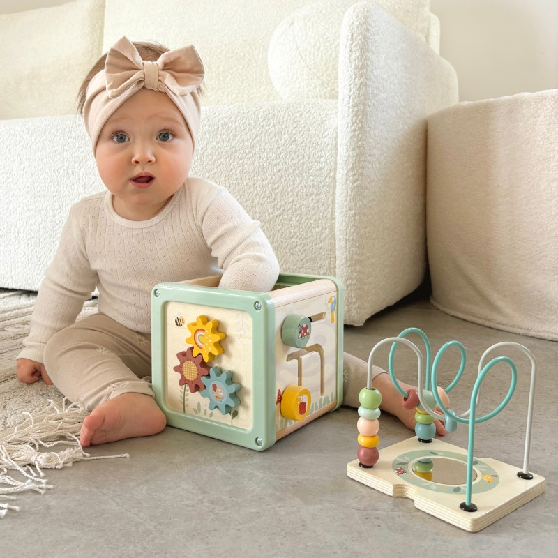 WOOPIE GREEN Деревянный куб для занятий, многофункциональный образовательный сортировщик