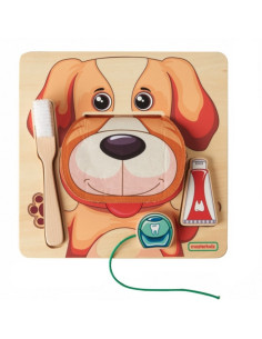 MASTERKIDZ: обучение здоровой гигиене полости рта на примере собаки — обучающая настенная диаграмма Монтессори