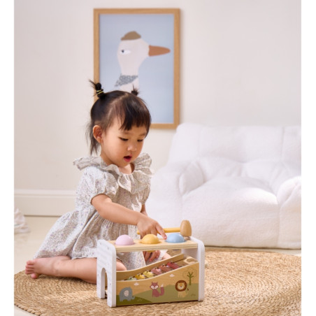 VIGA Medinis cimbolų su kamuoliukais ir plaktuku rinkinys