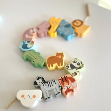 WOOPIE GREEN Medinės sriegimo kaladėlės ZOO Montessori 13 vnt. WOOPIE GREEN Medinės sriegimo kaladėlės ZOO Montessori 13 vnt.