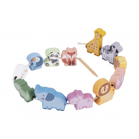 WOOPIE GREEN Medinės sriegimo kaladėlės ZOO Montessori 13 vnt. WOOPIE GREEN Medinės sriegimo kaladėlės ZOO Montessori 13 vnt.