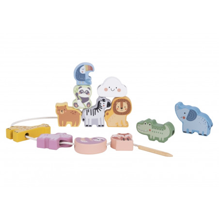 WOOPIE GREEN Medinės sriegimo kaladėlės ZOO Montessori 13 vnt. WOOPIE GREEN Medinės sriegimo kaladėlės ZOO Montessori 13 vnt.