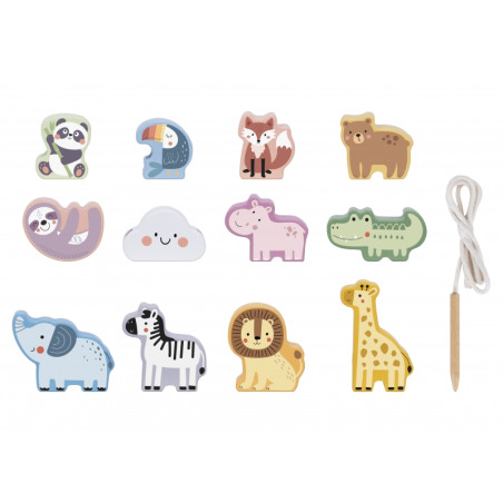 WOOPIE GREEN Medinės sriegimo kaladėlės ZOO Montessori 13 vnt. WOOPIE GREEN Medinės sriegimo kaladėlės ZOO Montessori 13 vnt.