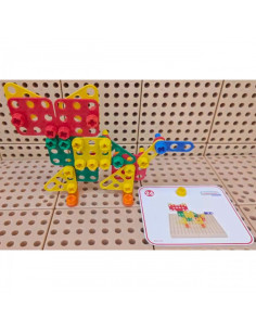 MASTERKIDZ STEM sienų plokščių geometrinių formų rinkinys 260 vnt. 2
