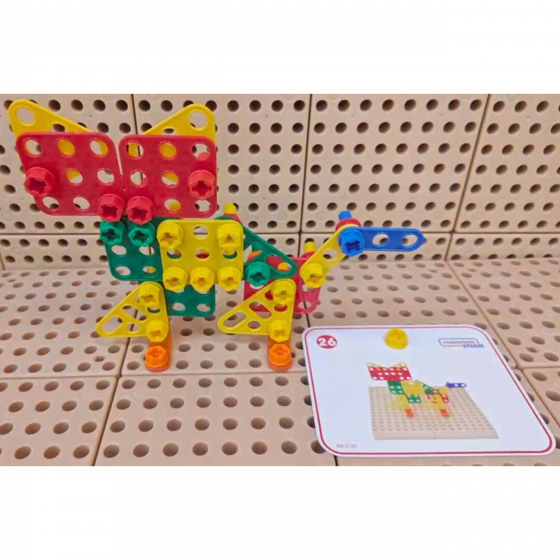 MASTERKIDZ STEM sienų plokščių geometrinių formų rinkinys 260 vnt.