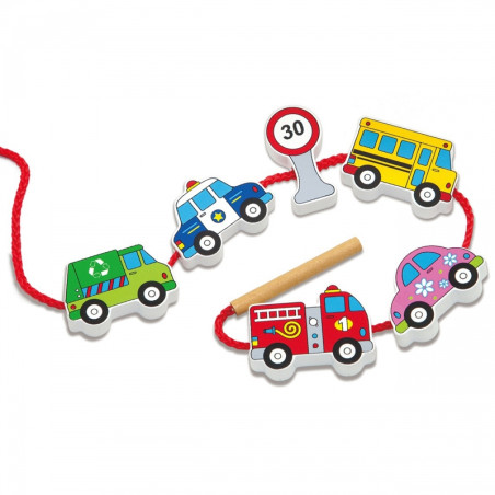 Viga mediniai susipynę nėriniai batų raišteliai Montessori automobiliai Viga mediniai susipynę nėriniai batų raišteliai Montessori automobiliai
