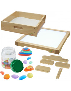 MASTERKIDZ sensorinis rėmelis - LED skydelis + smėlio žaidimų priedų rinkinys
