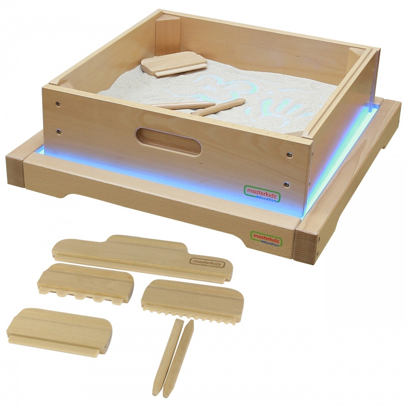 MASTERKIDZ sensorinis rėmelis - LED skydelis + smėlio žaidimų priedų rinkinys