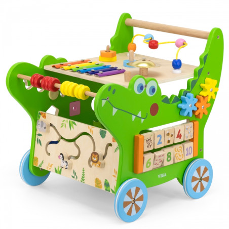 VIGA Drewniany Pchacz Edukacyjny Krokodylek 12w1 VIGA Drewniany Pchacz Edukacyjny Krokodylek 12w1