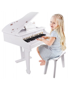 CLASSIC WORLD Didelis fortepijonas Vaikiškas fortepijonas su kėde ir studijų knyga