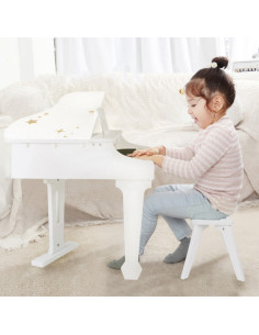CLASSIC WORLD Didelis fortepijonas Vaikiškas fortepijonas su kėde ir studijų knyga 2