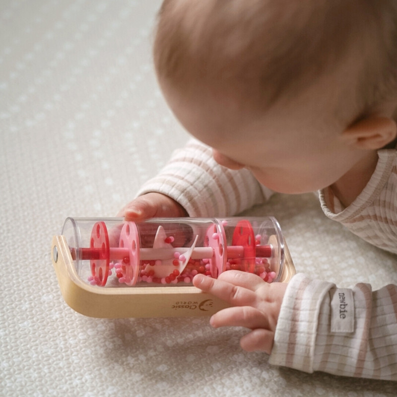 CLASSIC WORLD lietaus dušo vamzdis su kamuoliukais raudonas