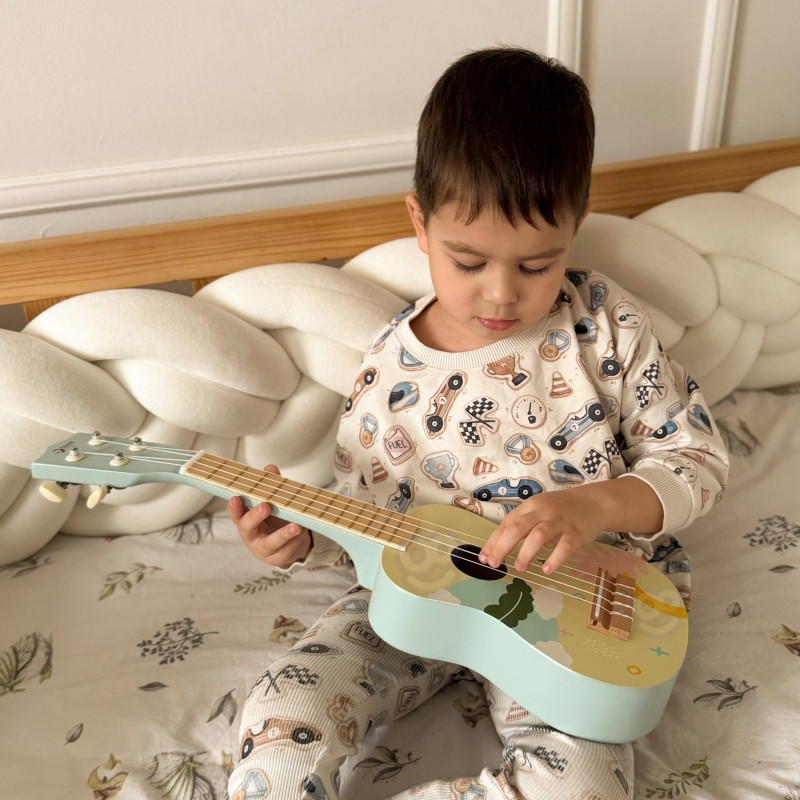CLASSIC WORLD medinė ukulelė gitara vaikams rožinė