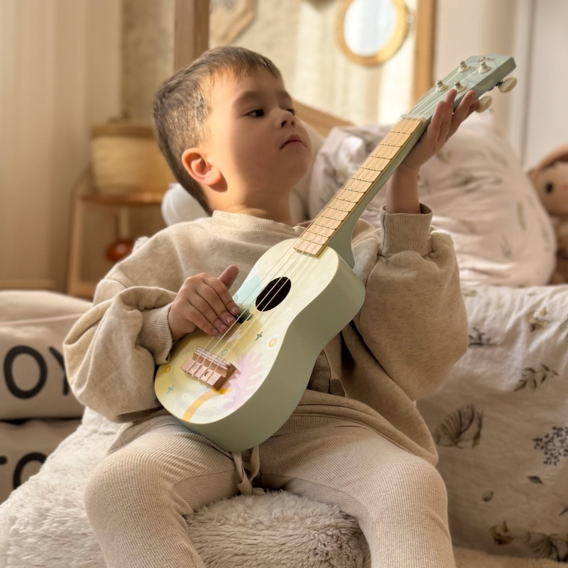 CLASSIC WORLD medinė ukulelė gitara vaikams rožinė