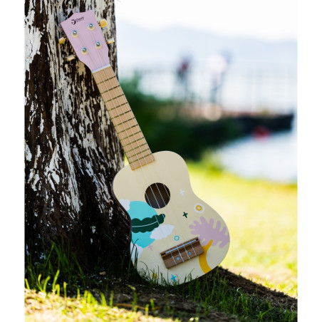 CLASSIC WORLD medinė ukulelė gitara vaikams rožinė CLASSIC WORLD medinė ukulelė gitara vaikams rožinė
