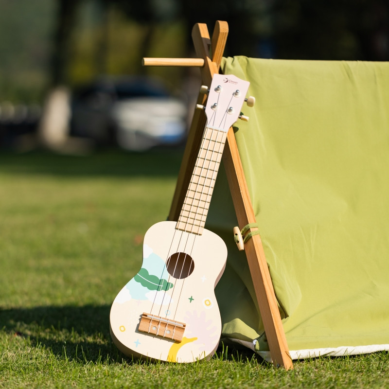 CLASSIC WORLD medinė ukulelė gitara vaikams rožinė