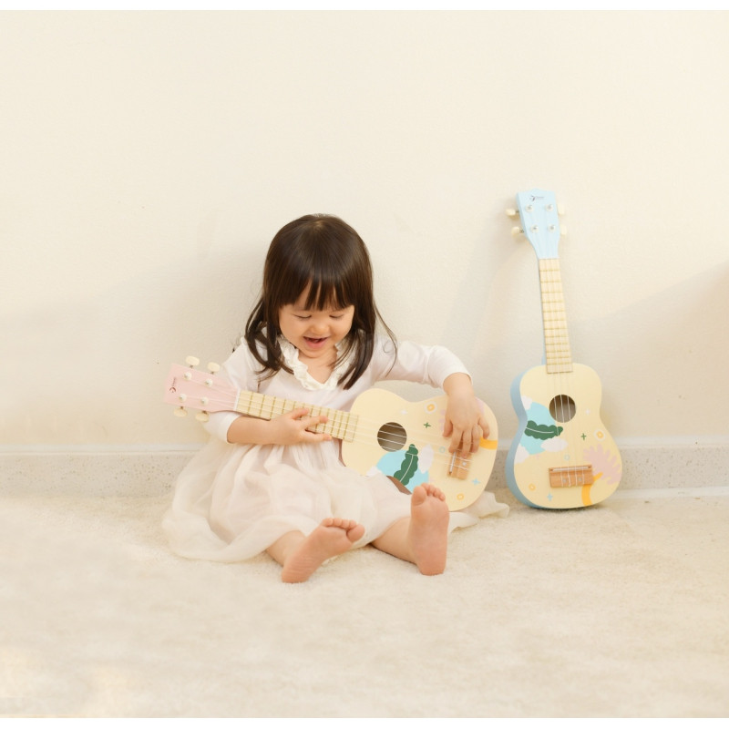CLASSIC WORLD medinė ukulelė gitara vaikams rožinė