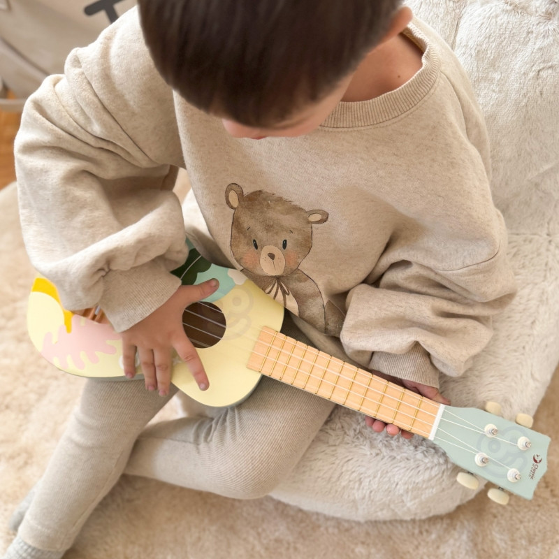 CLASSIC WORLD medinė ukulelė gitara vaikams mėlyna