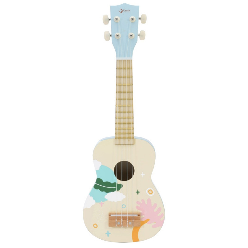 CLASSIC WORLD medinė ukulelė gitara vaikams mėlyna