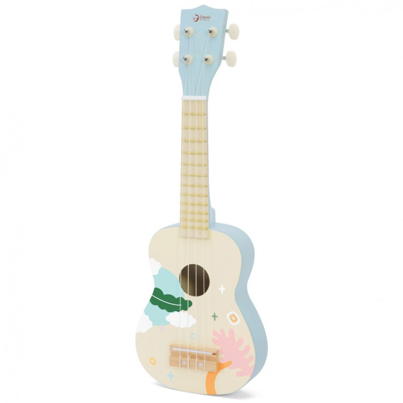 CLASSIC WORLD medinė ukulelė gitara vaikams mėlyna