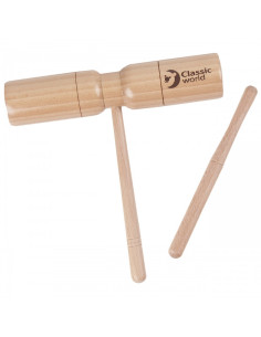 CLASSIC WORLD EDU mušamųjų instrumentų tonų blokas su rankena (akustinė dėžutė)
