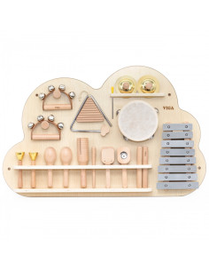 VIGA medinė muzikinė lenta 12 mušamųjų instrumentų rinkinys