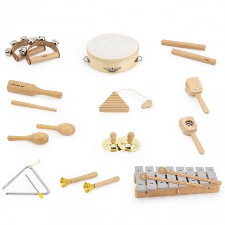 VIGA medinė muzikinė lenta 12 mušamųjų instrumentų rinkinys VIGA medinė muzikinė lenta 12 mušamųjų instrumentų rinkinys