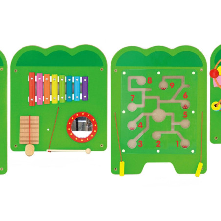 VIGA Tablica Sensoryczna Manipulacyjna Krokodyl Certyfikat FSC Montessori VIGA Tablica Sensoryczna Manipulacyjna Krokodyl Certyfikat FSC Montessori