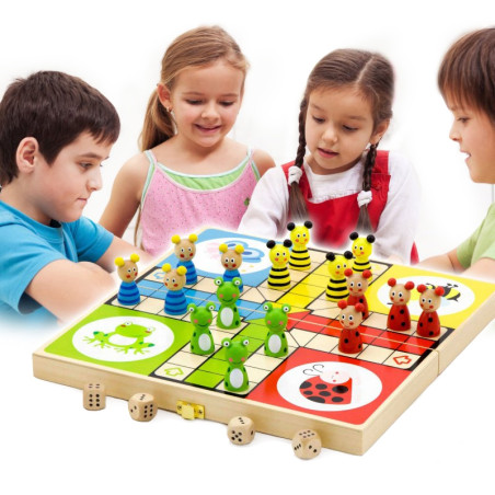 VIGA Drewniana gra Ludo Chińczyk VIGA Drewniana gra Ludo Chińczyk