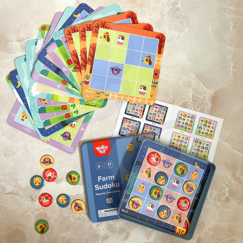 TOOKY TOY Sudoku žaidimas vaikams ūkio versija
