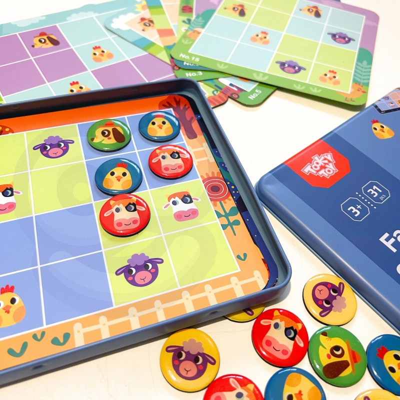 TOOKY TOY Sudoku žaidimas vaikams ūkio versija
