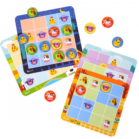 TOOKY TOY Sudoku žaidimas vaikams ūkio versija TOOKY TOY Sudoku žaidimas vaikams ūkio versija