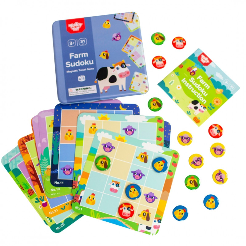 TOOKY TOY Sudoku žaidimas vaikams ūkio versija