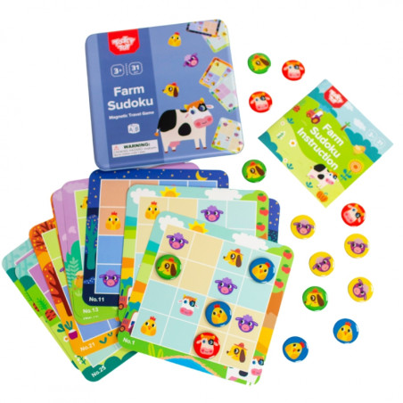 TOOKY TOY Sudoku žaidimas vaikams ūkio versija TOOKY TOY Sudoku žaidimas vaikams ūkio versija