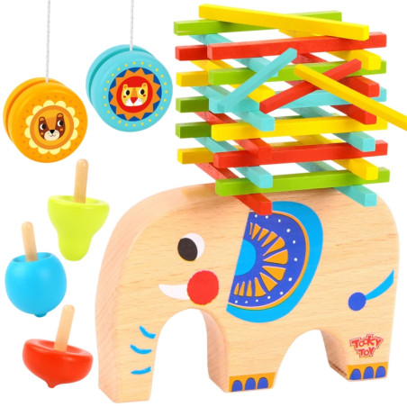 TOOKY TOY Arkadinių žaidimų rinkinys Spinning Top JoJo Elephant 46 vnt. TOOKY TOY Arkadinių žaidimų rinkinys Spinning Top JoJo Elephant 46 vnt.