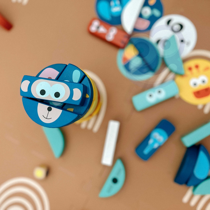 TOOKY TOY arkadiniai žaidimai statybiniai blokai gyvūnai FSC sertifikuoti