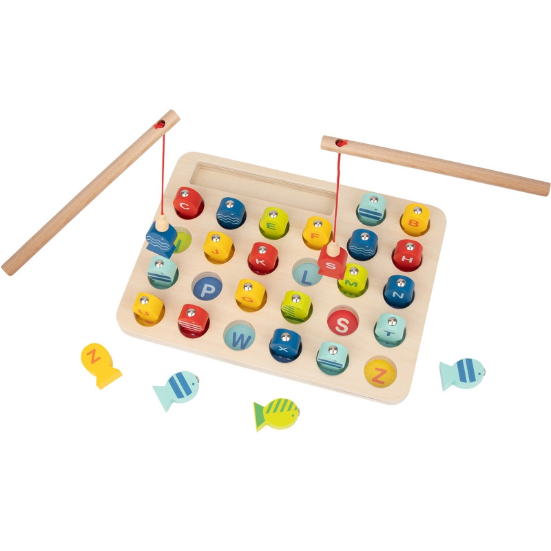 Tooky Toy Medinis žaidimas Žvejyba Mokomieji laiškai 29 vnt.