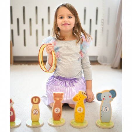 TOOKY TOY Target Throw mediniai arkadiniai žaidimų lankai 15 vnt. TOOKY TOY Target Throw mediniai arkadiniai žaidimų lankai 15 vnt.