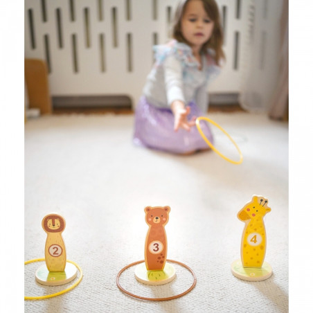 TOOKY TOY Target Throw mediniai arkadiniai žaidimų lankai 15 vnt. TOOKY TOY Target Throw mediniai arkadiniai žaidimų lankai 15 vnt.
