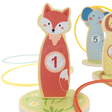 TOOKY TOY Target Throw mediniai arkadiniai žaidimų lankai 15 vnt. TOOKY TOY Target Throw mediniai arkadiniai žaidimų lankai 15 vnt.