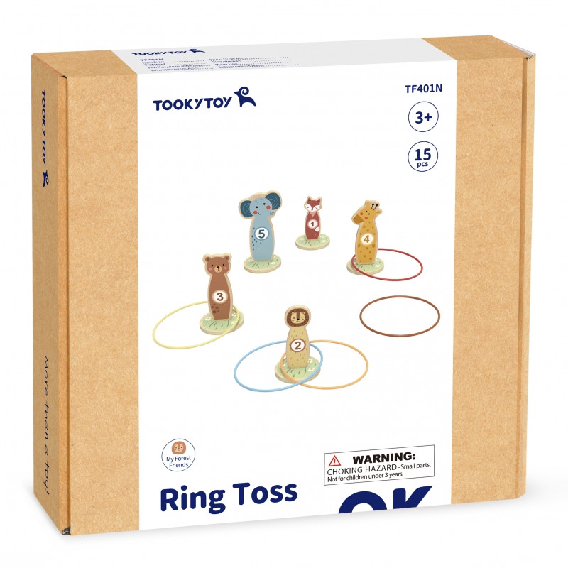 TOOKY TOY Target Throw mediniai arkadiniai žaidimų lankai 15 vnt.